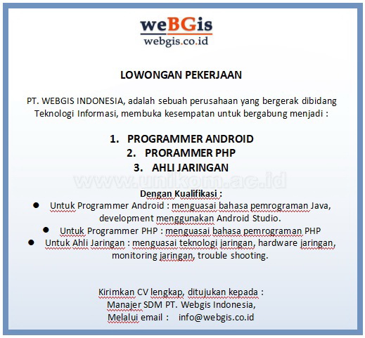 Info Lowongan Pekerjaan â€